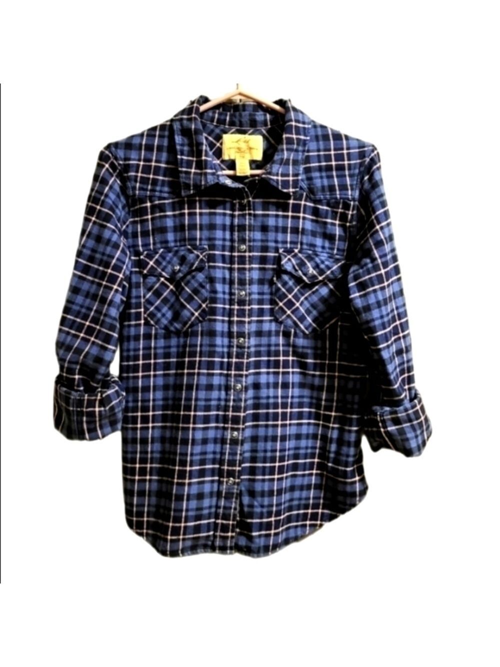 Levi's Vintage Cottagecore Button Down Shirt Plaid Flannel Long Sleeves Large